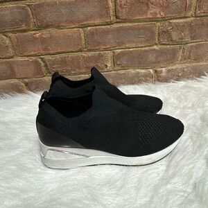 Alfani Women's Websterr Knit Lifestyle Slip-On Sneakers, Black Size 7.5